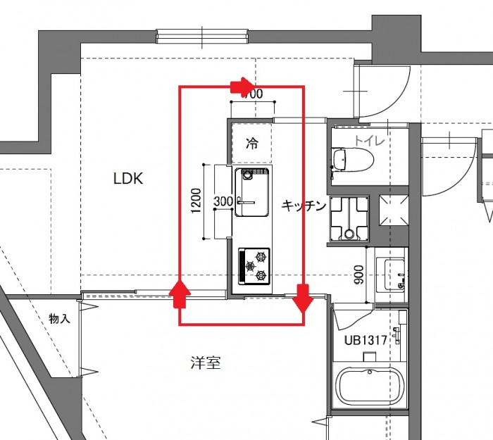 最適な作業動線で快適なキッチンに　新宿区K様邸